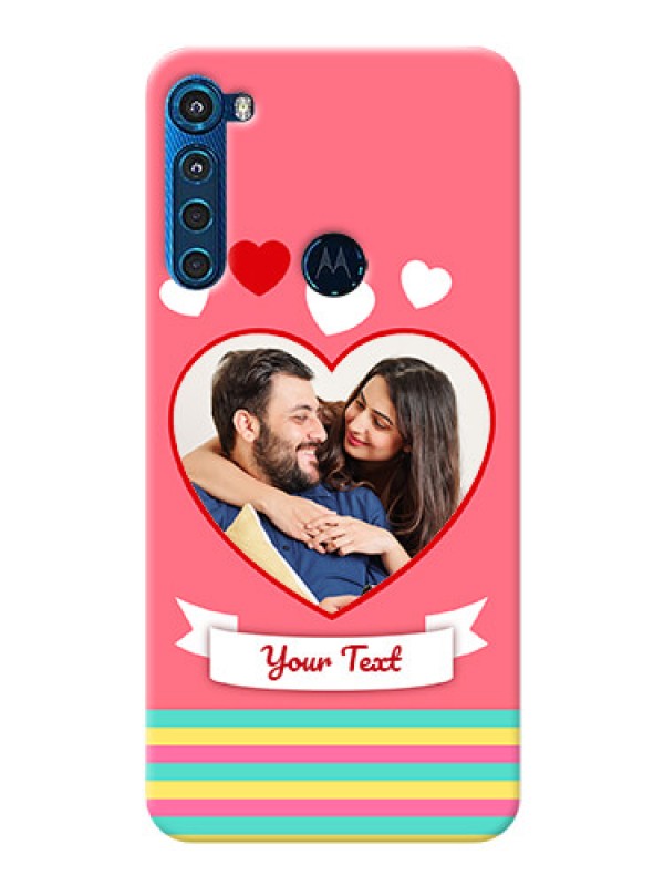 Custom Motorola One Fusion Plus Personalised mobile covers: Love Doodle Design