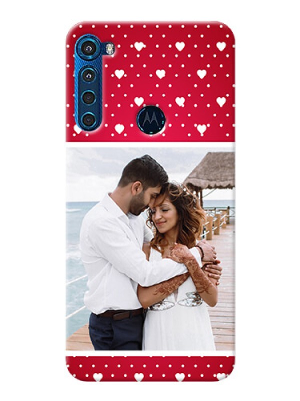 Custom Motorola One Fusion Plus custom back covers: Hearts Mobile Case Design