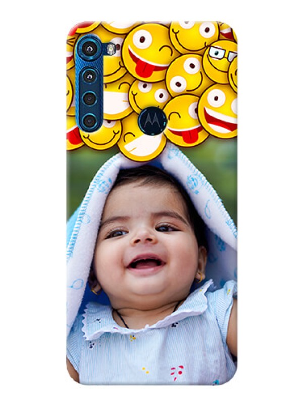 Custom Motorola One Fusion Plus Custom Phone Cases with Smiley Emoji Design
