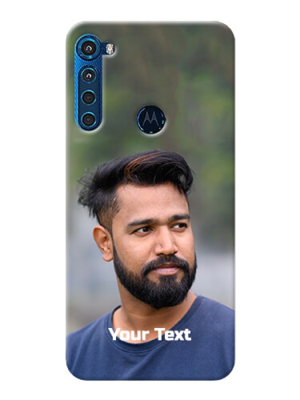 Custom Motorola One Fusion Plus Mobile Cover: Photo with Text