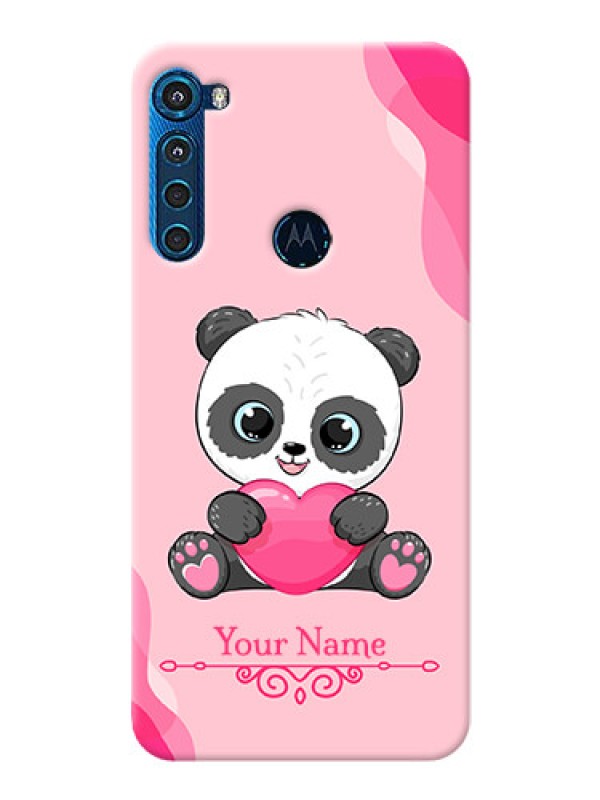 Custom Motorola One Fusion Plus Mobile Back Covers: Cute Panda Design