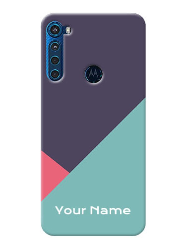 Custom Motorola One Fusion Plus Custom Phone Cases: Tri Color abstract Design