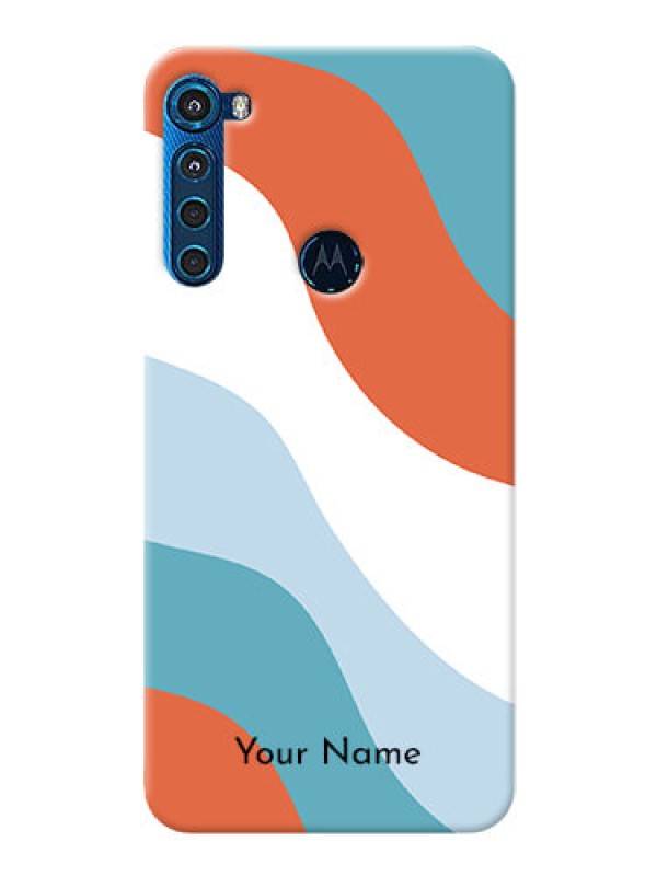 Custom Motorola One Fusion Plus Mobile Back Covers: coloured Waves Design