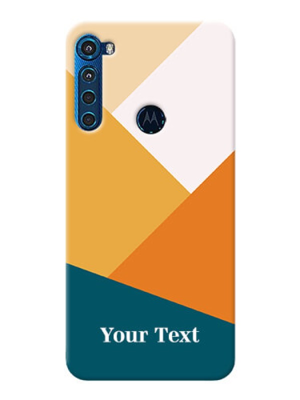 Custom Motorola One Fusion Plus Custom Phone Cases: Stacked Multi-colour Design