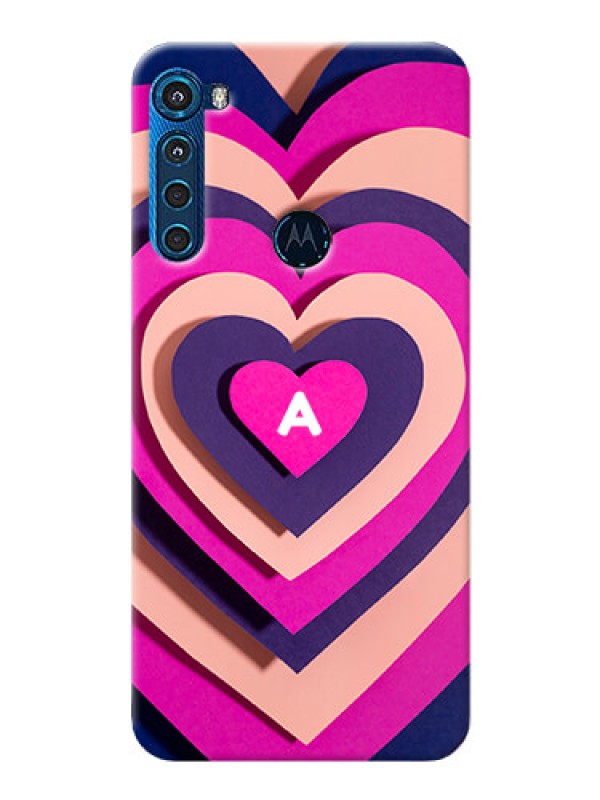 Custom Motorola One Fusion Plus Custom Mobile Case with Cute Heart Pattern Design