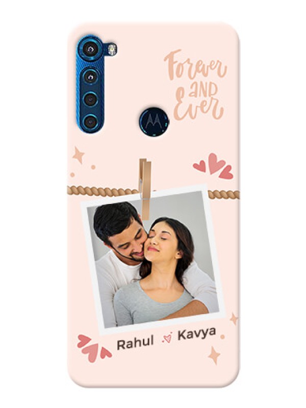 Custom Motorola One Fusion Plus Phone Back Covers: Forever and ever love Design