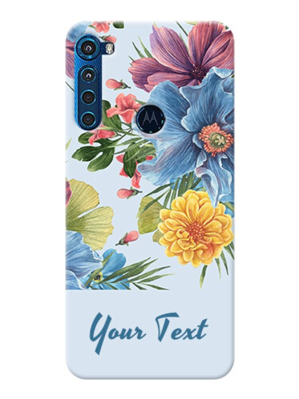 Custom Motorola One Fusion Plus Custom Phone Cases: Stunning Watercolored Flowers Painting Design