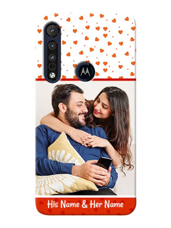 Custom Motorola One Macro Phone Back Covers: Orange Love Symbol Design