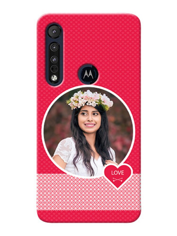 Custom Motorola One Macro Mobile Covers Online: Pink Pattern Design