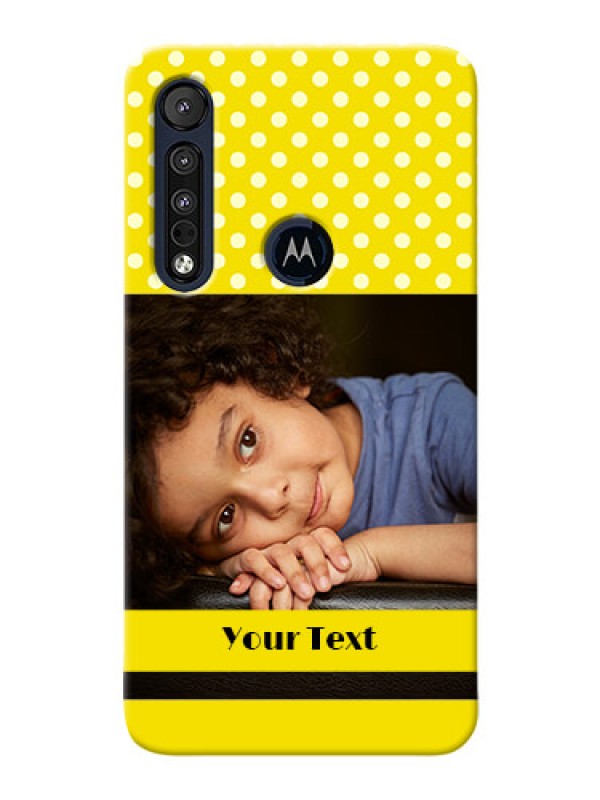 Custom Motorola One Macro Custom Mobile Covers: Bright Yellow Case Design