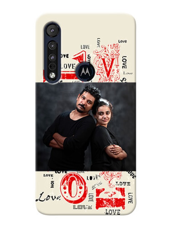 Custom Motorola One Macro mobile cases online: Trendy Love Design Case
