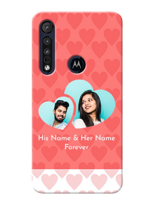 Custom Motorola One Macro personalized phone covers: Couple Pic Upload Design