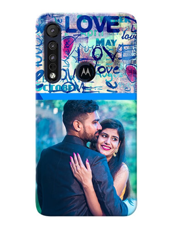 Custom Motorola One Macro Mobile Covers Online: Colorful Love Design