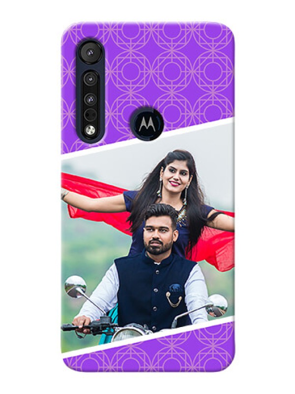 Custom Motorola One Macro mobile back covers online: violet Pattern Design