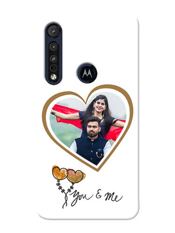 Custom Motorola One Macro customized phone cases: You & Me Design
