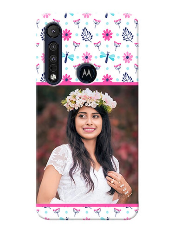 Custom Motorola One Macro Mobile Covers: Colorful Flower Design