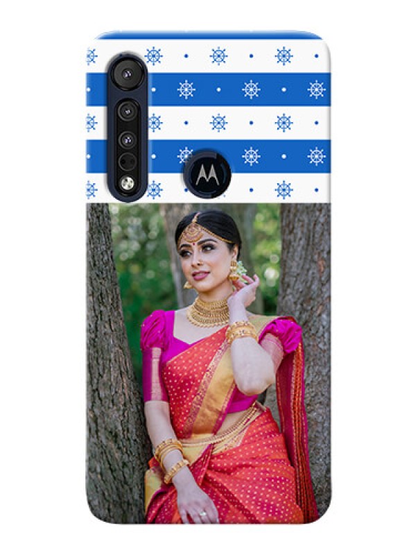 Custom Motorola One Macro custom mobile covers: Snow Pattern Design