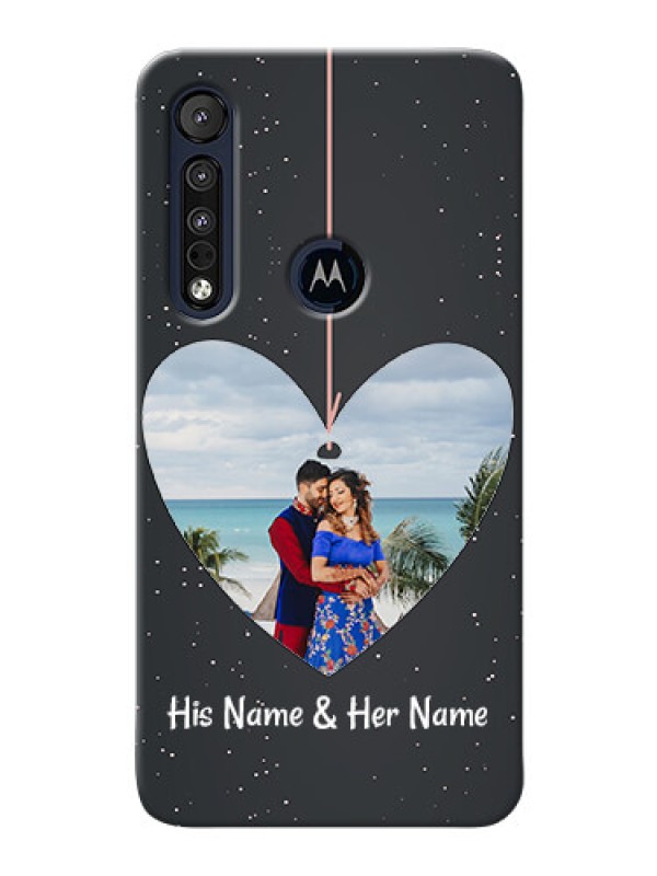 Custom Motorola One Macro custom phone cases: Hanging Heart Design
