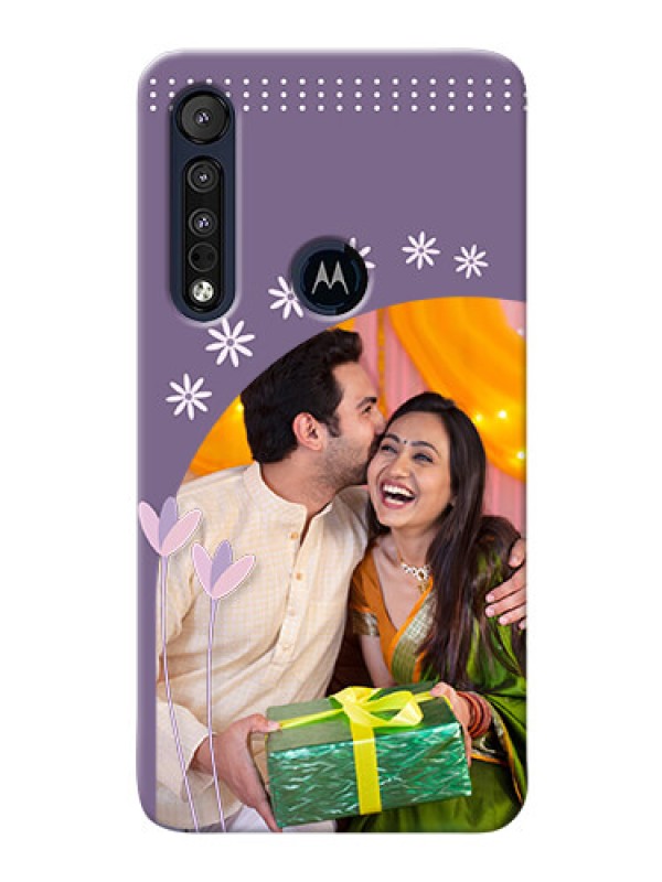 Custom Motorola One Macro Phone covers for girls: lavender flowers design 