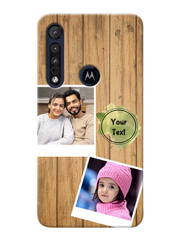 Custom Motorola One Macro Custom Mobile Phone Covers: Wooden Texture Design