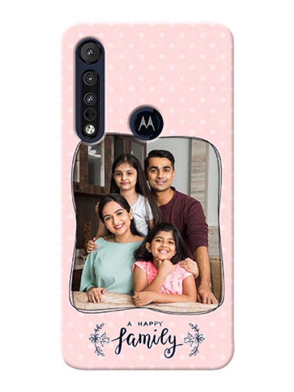 Custom Motorola One Macro Personalized Phone Cases: Family with Dots Design