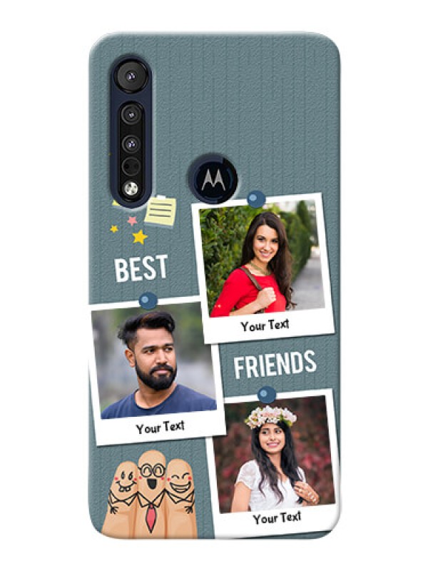 Custom Motorola One Macro Mobile Cases: Sticky Frames and Friendship Design