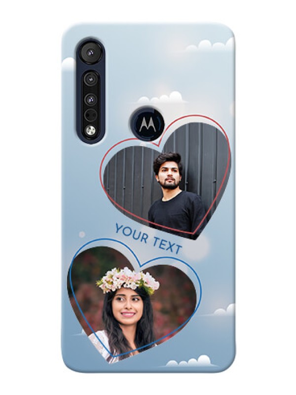 Custom Motorola One Macro Phone Cases: Blue Color Couple Design 