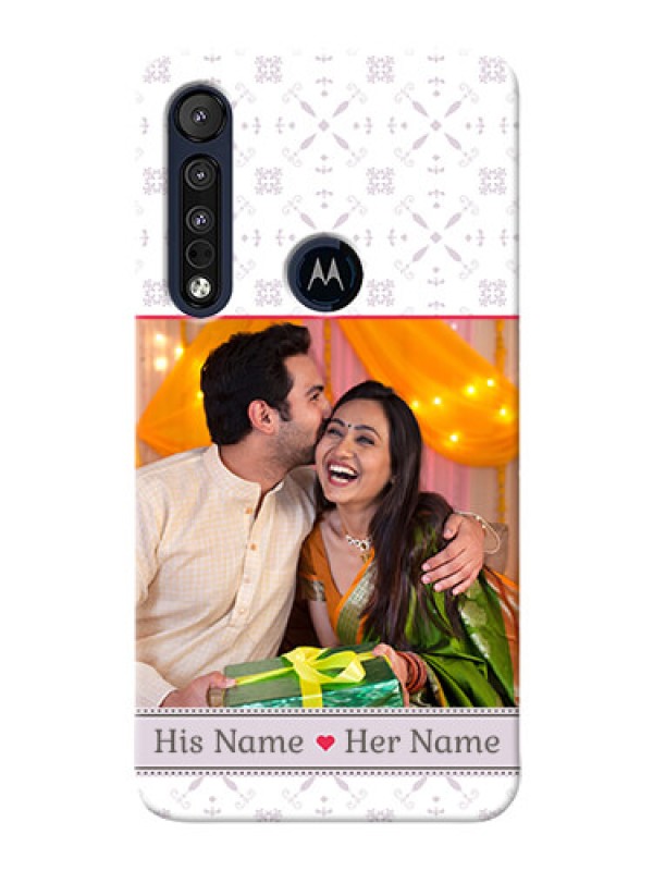 Custom Motorola One Macro Phone Cases with Photo and Ethnic Design