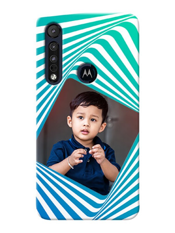 Custom Motorola One Macro Personalised Mobile Covers: Abstract Spiral Design