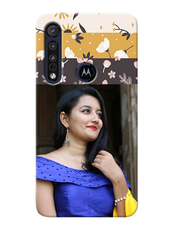 Custom Motorola One Macro mobile cases online: Stylish Floral Design
