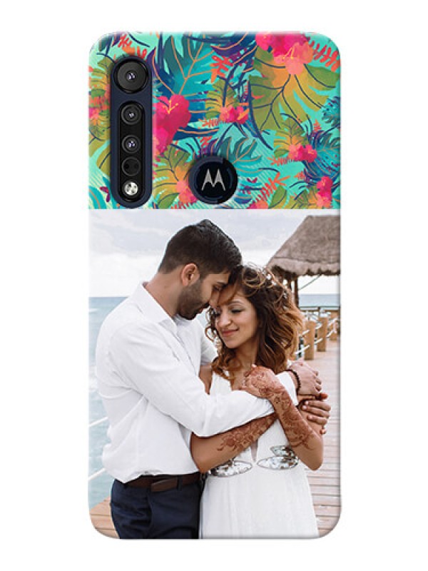 Custom Motorola One Macro Personalized Phone Cases: Watercolor Floral Design