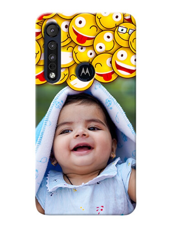 Custom Motorola One Macro Custom Phone Cases with Smiley Emoji Design
