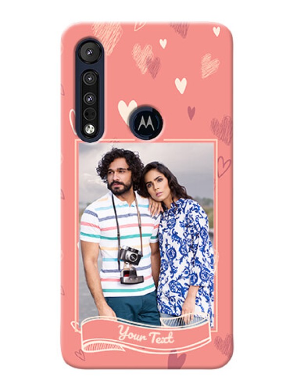 Custom Motorola One Macro custom mobile phone cases: love doodle art Design