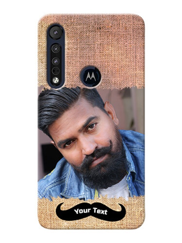 Custom Motorola One Macro Mobile Back Covers Online with Texture Design