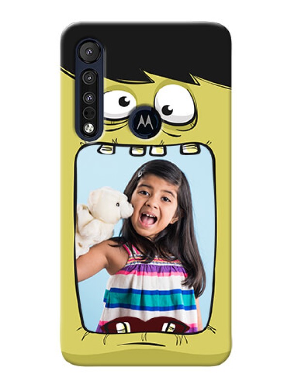 Custom Motorola One Macro Mobile Covers: Cartoon monster back case Design