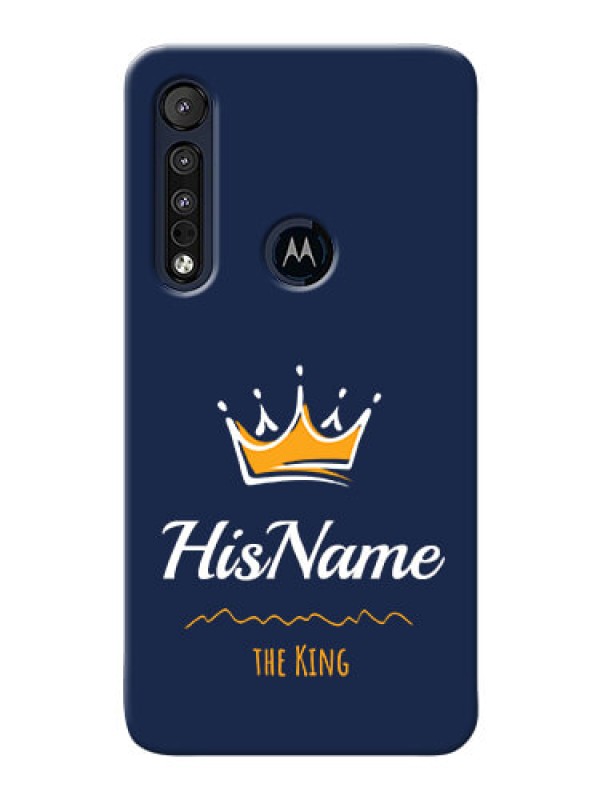 Custom Motorola One Macro King Phone Case with Name