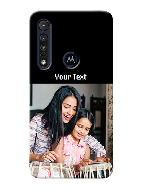 Custom Motorola One Macro Photo with Name on Phone Case