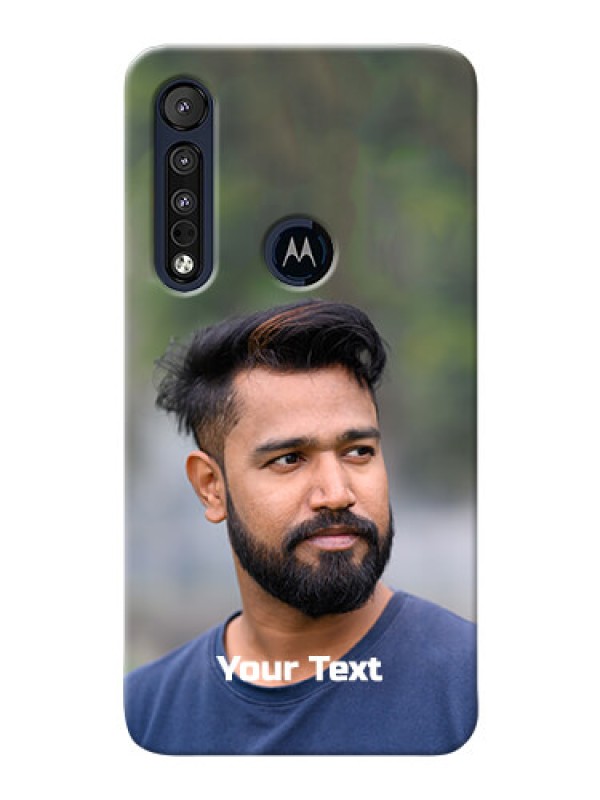 Custom Motorola One Macro Mobile Cover: Photo with Text