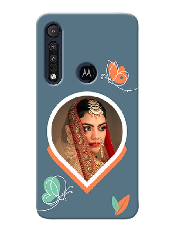 Custom Motorola One Macro Custom Mobile Case with Droplet Butterflies Design