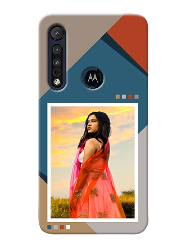 Custom Motorola One Macro Mobile Back Covers: Retro color pallet Design