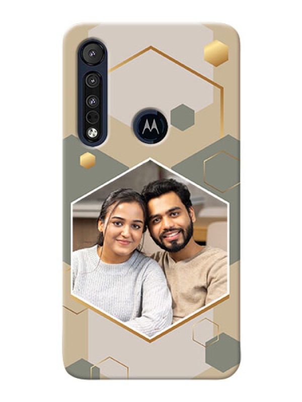 Custom Motorola One Macro Phone Back Covers: Stylish Hexagon Pattern Design