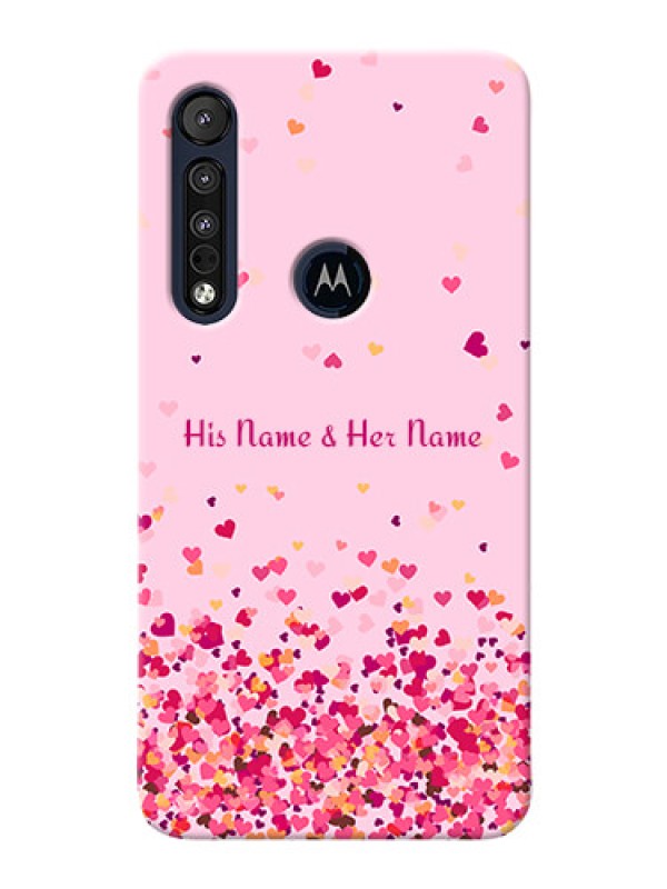 Custom Motorola One Macro Phone Back Covers: Floating Hearts Design