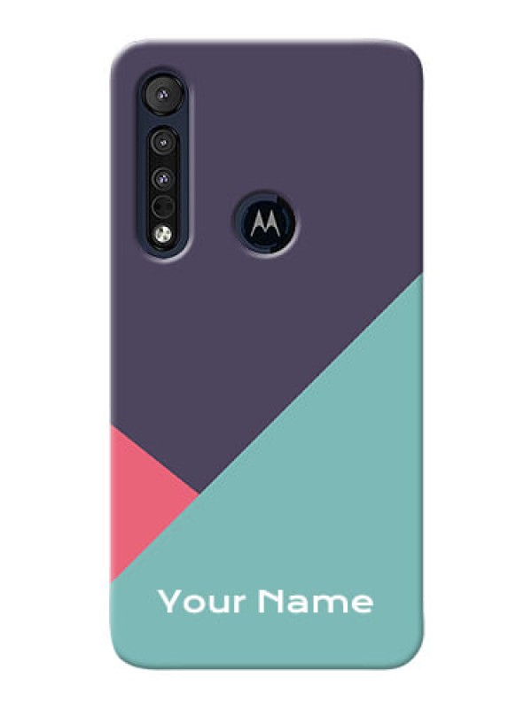 Custom Motorola One Macro Custom Phone Cases: Tri Color abstract Design
