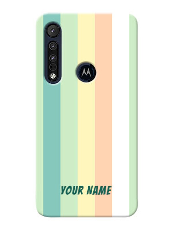 Custom Motorola One Macro Back Covers: Multi-colour Stripes Design