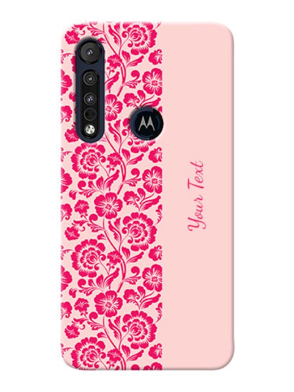 Custom Motorola One Macro Phone Back Covers: Attractive Floral Pattern Design
