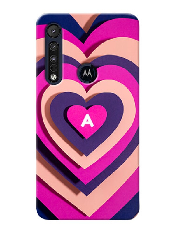 Custom Motorola One Macro Custom Mobile Case with Cute Heart Pattern Design