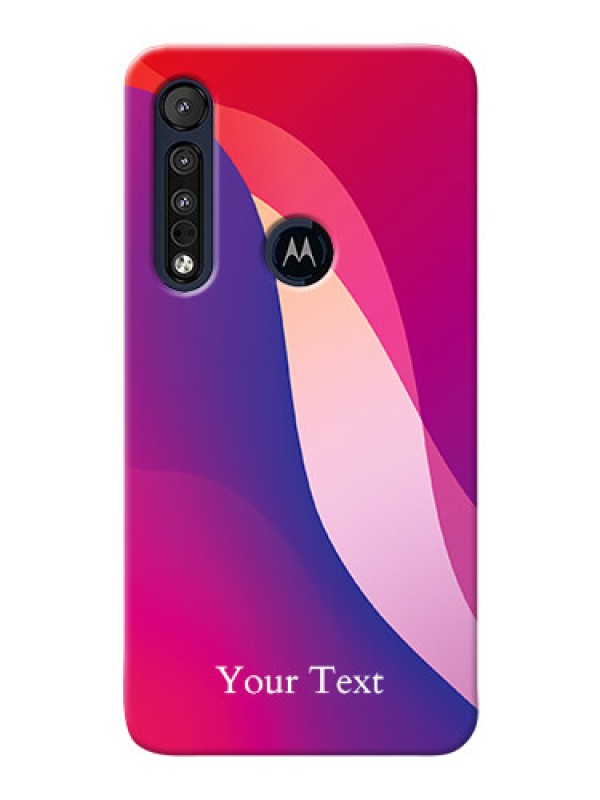 Custom Motorola One Macro Mobile Back Covers: Digital abstract Overlap Design
