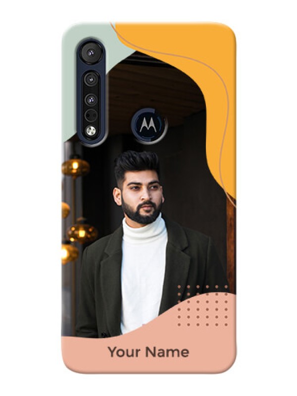 Custom Motorola One Macro Custom Phone Cases: Tri-coloured overlay design