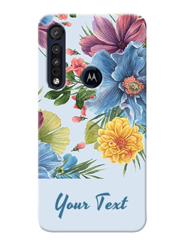 Custom Motorola One Macro Custom Phone Cases: Stunning Watercolored Flowers Painting Design