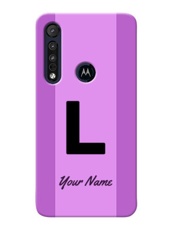 Custom Motorola One Macro Back Covers: Tri-color custom text Design